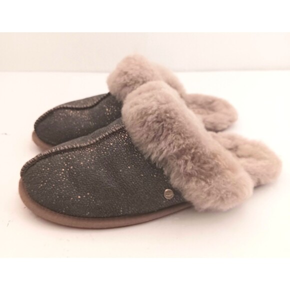 UGG Sufflette ll Scuff Slipper Caviar Metallic Gray Sheepskin Cuff / Lining US 6 - Picture 5 of 11